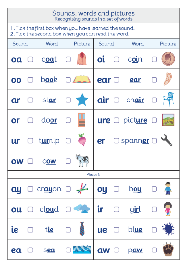 Reading Record - BDA5-R101 Y1 Reading Diary and Phonics Phases (Farm ...